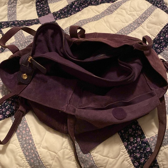 Michael Kors Large Rare Purple Suede Handbag - Picture 7 of 7